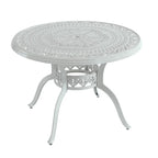 Ensemble de salle à manger d'extérieur 5 pièces en fonte d'aluminium avec 4 chaises pivotantes