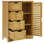 Meuble de Rangement Salle de Bain VEIKOUS sur Pied avec 4 Tiroirs
