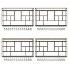Range-bouteilles mural en métal noir rectangulaire