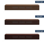 Meuble TV minimaliste avec tiroirsConsole multimédia en bois massif avec placards, porte abattante, placage noyer, entièrement assemblé