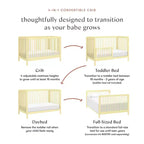 Lit de bébé convertible 4-en-1 Swell de Babyletto avec kit de conversion en lit de tout-petit