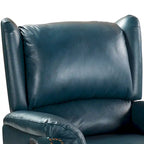 Fauteuil inclinable électrique en cuir véritable avec port USB – Ensemble de 2 fauteuils à oreilles cloutés