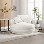 Fauteuil paresseux rond – Blanc/Bleu/Gris/Jaune/Orange/Rouge rosé/Bleu marine/Vert, Siège simple et double