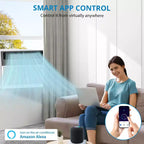 Climatiseur de fenêtre intelligent Acekool 6 000 BTU, climatiseur de pièce Wi-Fi avec télécommande, refroidissement silencieux pour pièces jusqu'à 23 m²