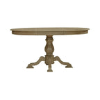 Table à dîner ronde sur pied Magnolia Manor avec rallonges escamotables - 2 finitions