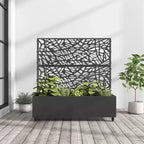 MAYEERTY Jardinière avec treillis en fer noir, style 01, 72 x 47 x 16 pouces, lot de 3 pièces