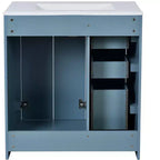 Meuble-lavabo de salle de bain à évier simple de 76 cm avec armoire et 3 tiroirs – Noir / Bleu / Vert / Indigo / Blanc