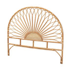 Tête de lit en rotin naturel, marron