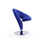 Fauteuil pivotant en mélange de laine et chrome Curl de Manhattan Comfort (lot de 2)
