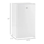 Mini-réfrigérateur de 3,2 pi³ avec congélateur, réfrigérateur compact à porte unique avec thermostat réglable pour chambre à coucher