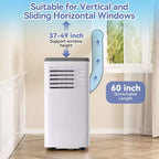 Climatiseur Portable, Flarhetoric 10000 BTU Climatisation/Ventilation/Déshumidification 3 EN 1, Unité AC Portable pour Pièce de 52 m², Unités pour Pièces à Faible Bruit