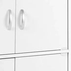 Hodedah HID44 Meuble de rangement multifonctionnel fermé à 8 portes pour la maison et le bureau, finition bois de hêtre