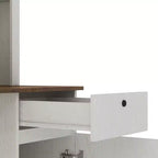 Bureau informatique moderne de 130 cm avec huche et étagère, bureau avec grand rangement, bureau d'écriture pour l'étude, salle de lecture