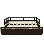 Lit gigogne extensible, Lit gigogne en bois avec tiroir-lit