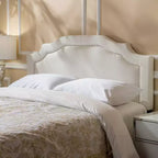 Tête de lit contemporaine biseautée en tissu rembourré pour lit double/grand lit