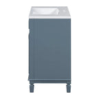 Meuble-lavabo de salle de bain moderne de 91 cm avec lavabo et armoire de toilette, 2 portes et 2 tiroirs