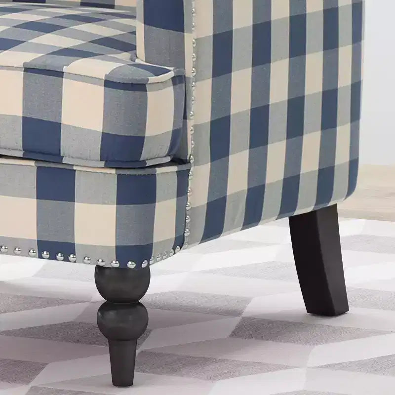 Fauteuil club contemporain Harrison Christopher Knight Home en tissu avec garniture cloutée