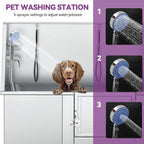 Baignoire de toilettage pour animaux de compagnie de 50 pouces de largeur en acier inoxydable avec rampe d'accès