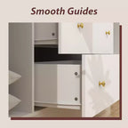 Hitow Armoire 2 grands tiroirs zone de suspension centrale avec miroir Style minimaliste