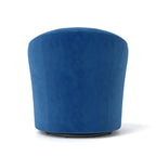 Fauteuil baril pivotant à 360 degrés SEYNAR moderne en velours avec dossier capitonné, lot de 2