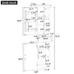 Meuble de salle de bain autoportant avec 2 portes, étagères réglables et rangement de porte, organiseur de salle de bain haut