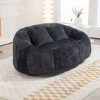 GDFStudio - Canapé paresseux 2 places en chenille Laurel avec mousse haute densité et confort surdimensionné