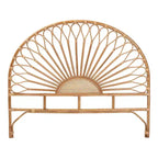 Tête de lit en rotin naturel, marron