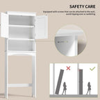 Meuble de rangement de salle de bain, Meuble de rangement WC, Étagère de salle de bain au-dessus des toilettes, Étagère WC gain de place