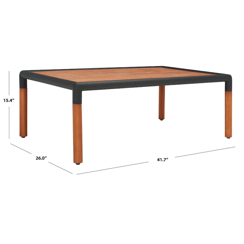 Table basse de patio SAFAVIEH Couture Ragna - 42 po L x 26 po P x 15 po H - 42Lx26Px15H
