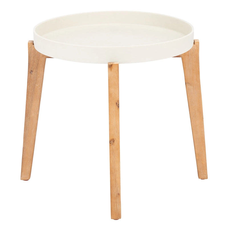 SAFAVIEH Outdoor Estefany – Table d'appoint avec plateau amovible – 24Lx24Px20H
