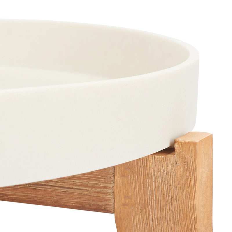 SAFAVIEH Outdoor Estefany – Table d'appoint avec plateau amovible – 24Lx24Px20H