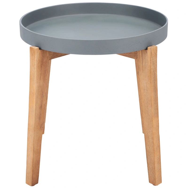 SAFAVIEH Outdoor Estefany – Table d'appoint avec plateau amovible – 24Lx24Px20H