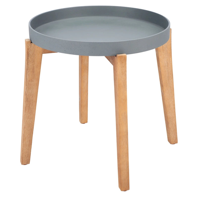 SAFAVIEH Outdoor Estefany – Table d'appoint avec plateau amovible – 24Lx24Px20H