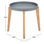SAFAVIEH Outdoor Estefany – Table d'appoint avec plateau amovible – 24Lx24Px20H