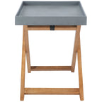 SAFAVIEH Table d'appoint d'extérieur Anife avec plateau amovible - 23,6 L x 15,7 P x 19,6 H - 23,6 L x 15,7 P x 19,6 H - 24Lx16Px20H