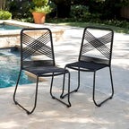 SEI Furniture Padko Chaises d'extérieur en corde empilables (lot de 2)