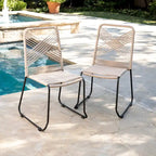 SEI Furniture Padko Chaises d'extérieur en corde empilables (lot de 2)