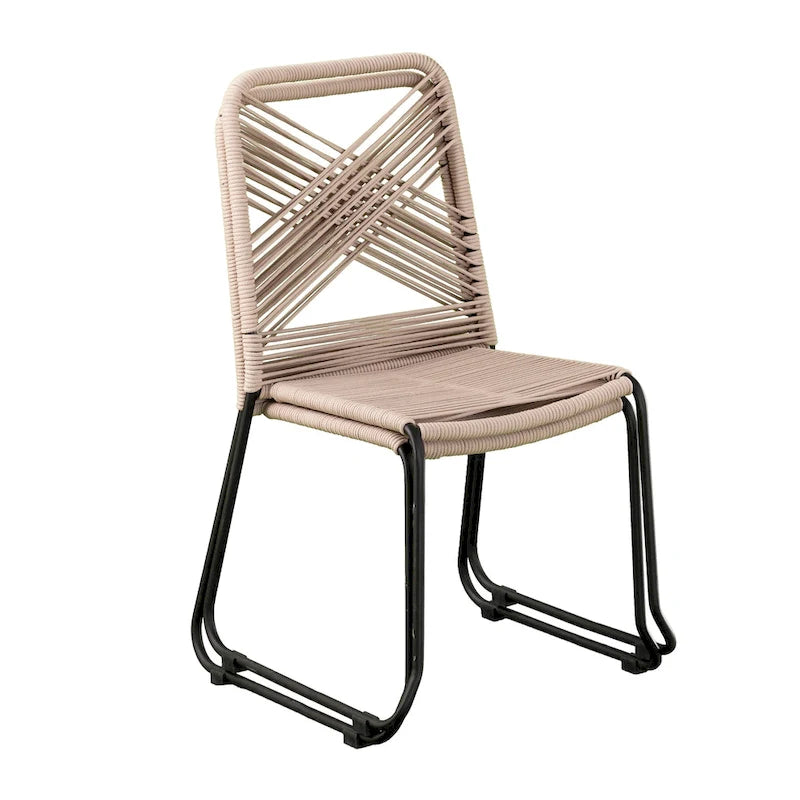 SEI Furniture Padko Chaises d'extérieur en corde empilables (lot de 2)