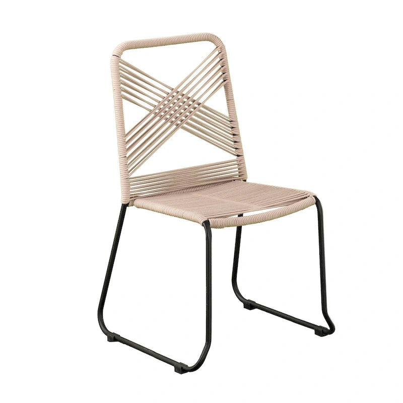 SEI Furniture Padko Chaises d'extérieur en corde empilables (lot de 2)