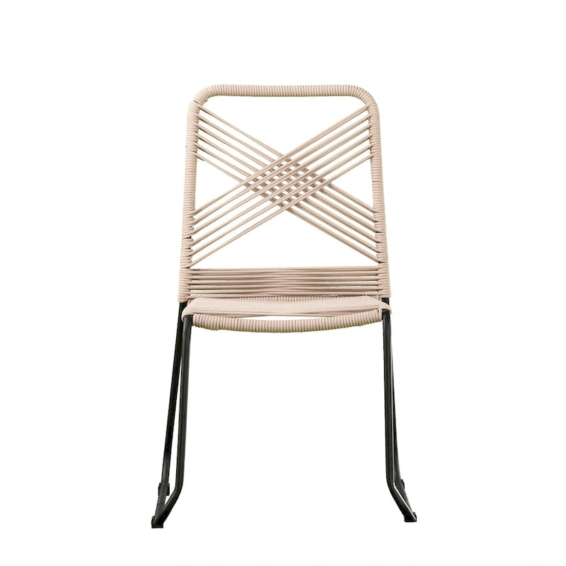 SEI Furniture Padko Chaises d'extérieur en corde empilables (lot de 2)