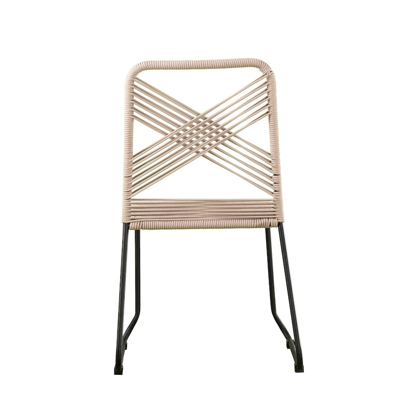 SEI Furniture Padko Chaises d'extérieur en corde empilables (lot de 2)