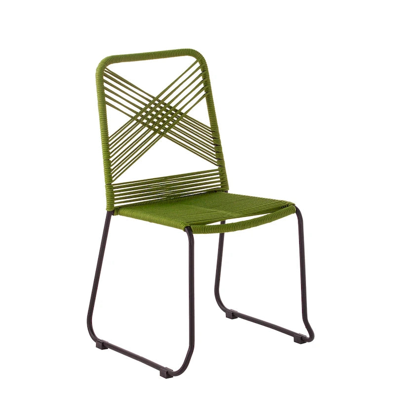 SEI Furniture Padko Chaises d'extérieur en corde empilables (lot de 2)