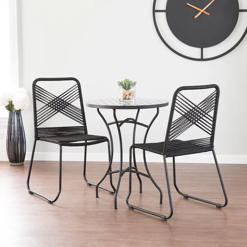 SEI Furniture Padko Chaises d'extérieur en corde empilables (lot de 2)