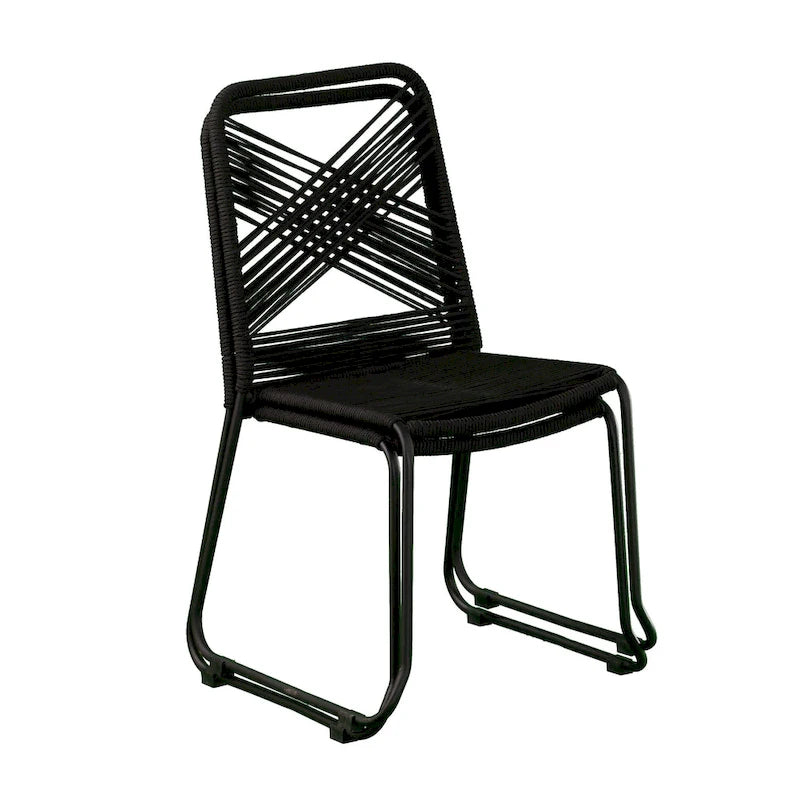 SEI Furniture Padko Chaises d'extérieur en corde empilables (lot de 2)
