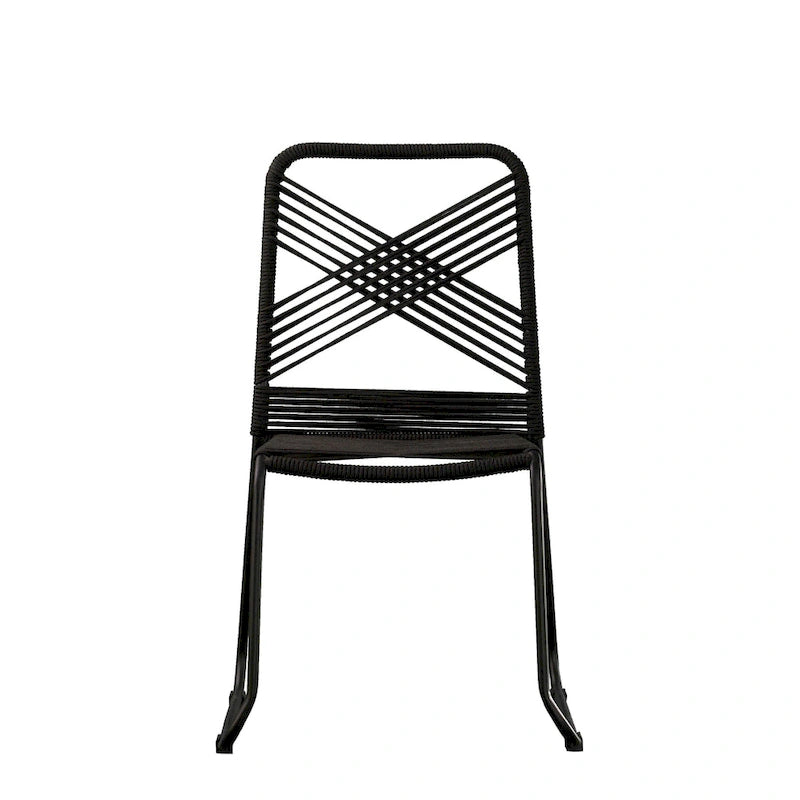 SEI Furniture Padko Chaises d'extérieur en corde empilables (lot de 2)