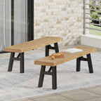 Bancs de salle à manger d'extérieur en bois d'acacia Bettina de Christopher Knight Home