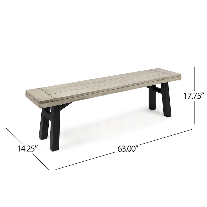 Bancs de salle à manger d'extérieur en bois d'acacia Bettina de Christopher Knight Home