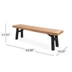 Bancs de salle à manger d'extérieur en bois d'acacia Bettina de Christopher Knight Home