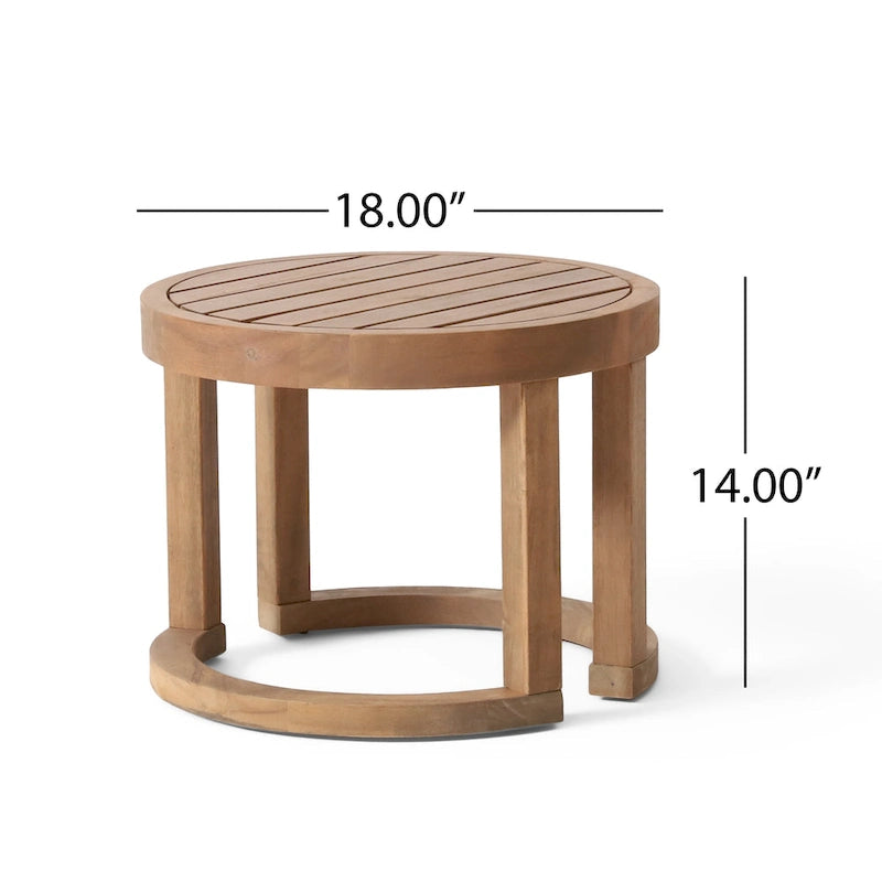 Table d'appoint d'extérieur en bois d'acacia Wichita de Christopher Knight Home