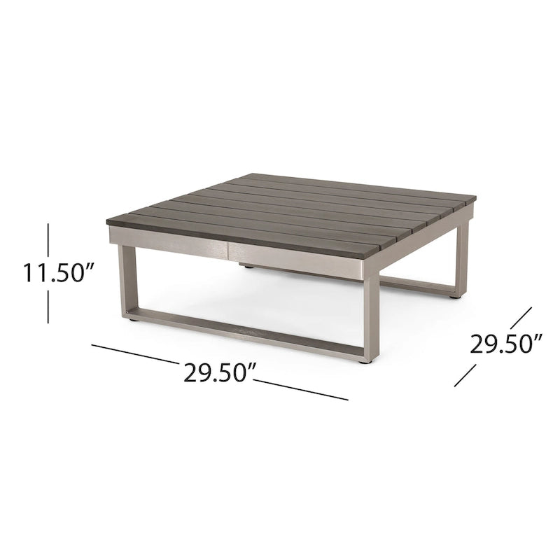 Ensemble de canapé 4 pièces en aluminium Sterling avec coussins par Christopher Knight Home